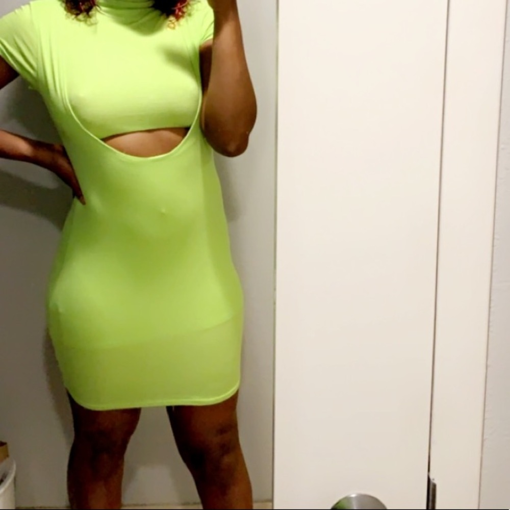 lime green dress